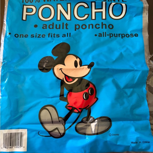 Two vinyl Mickey Mouse Disney World rain ponchos - Picture 2 of 2